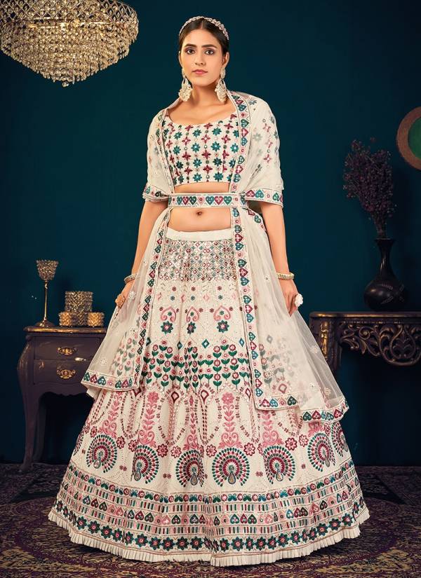 KF Guldasta 8 Heavy Wedding Wear Sequince with Embroidered Work Georgette Lehenga Collection